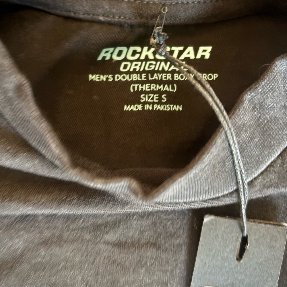 Rockstar Original Double Layer Thermal Boxy Crop Tee Size Small NWT - Picture 5 of 8